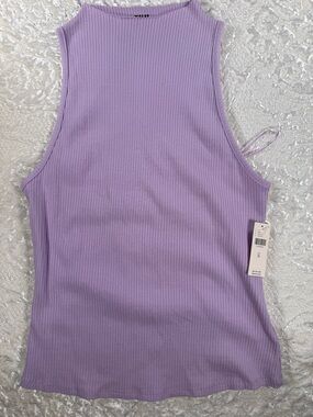 Maeve Ribbed Sleeveless Tank Top - Lilac